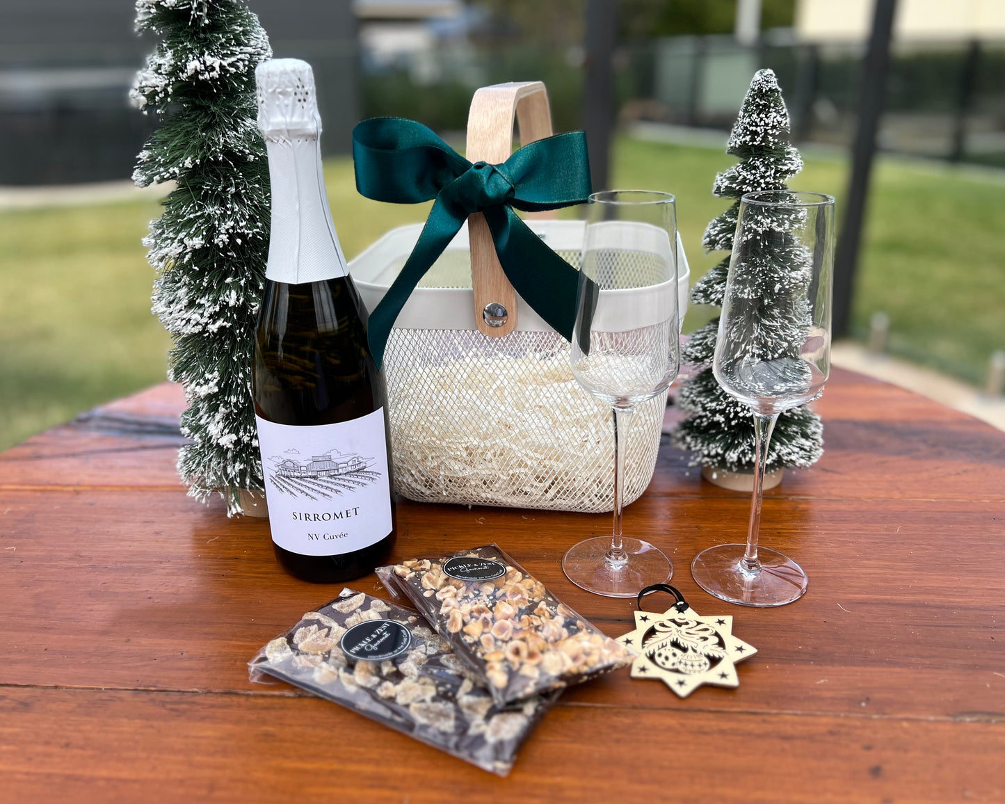 Christmas bubbles and chocolate
