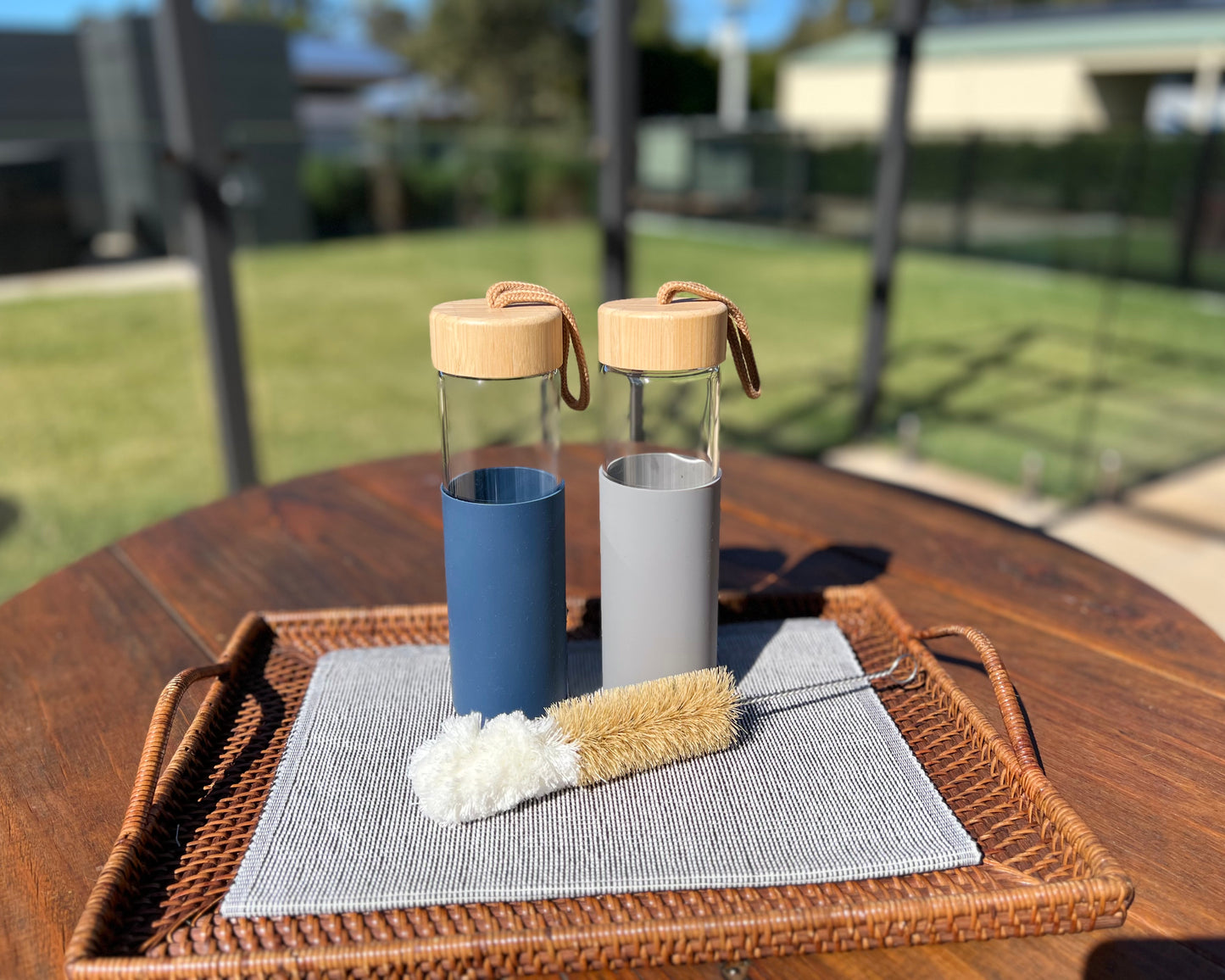 Glass water bottle