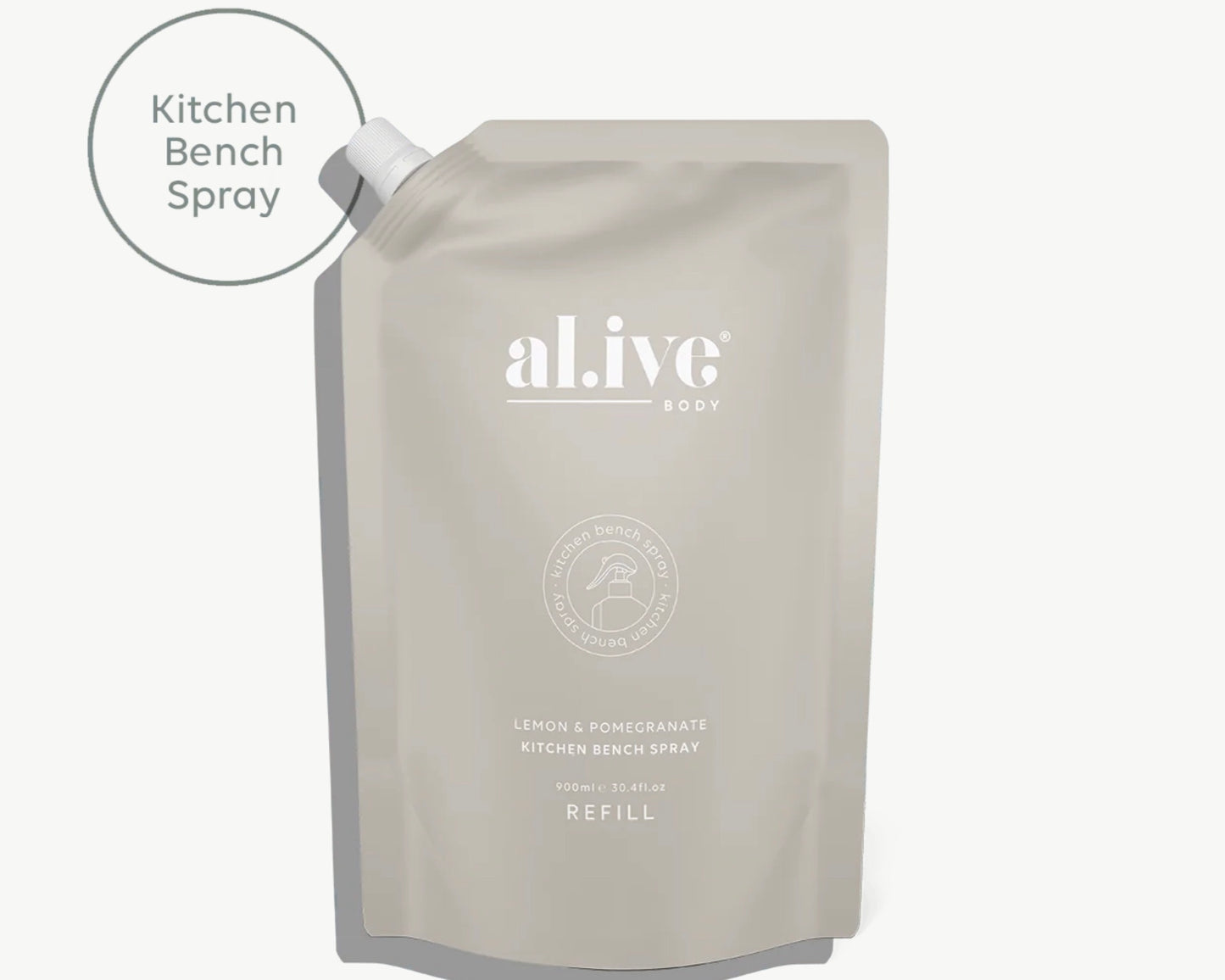 al.ive Kitchen Bench Spray Refill - Lemon & Pomegranate