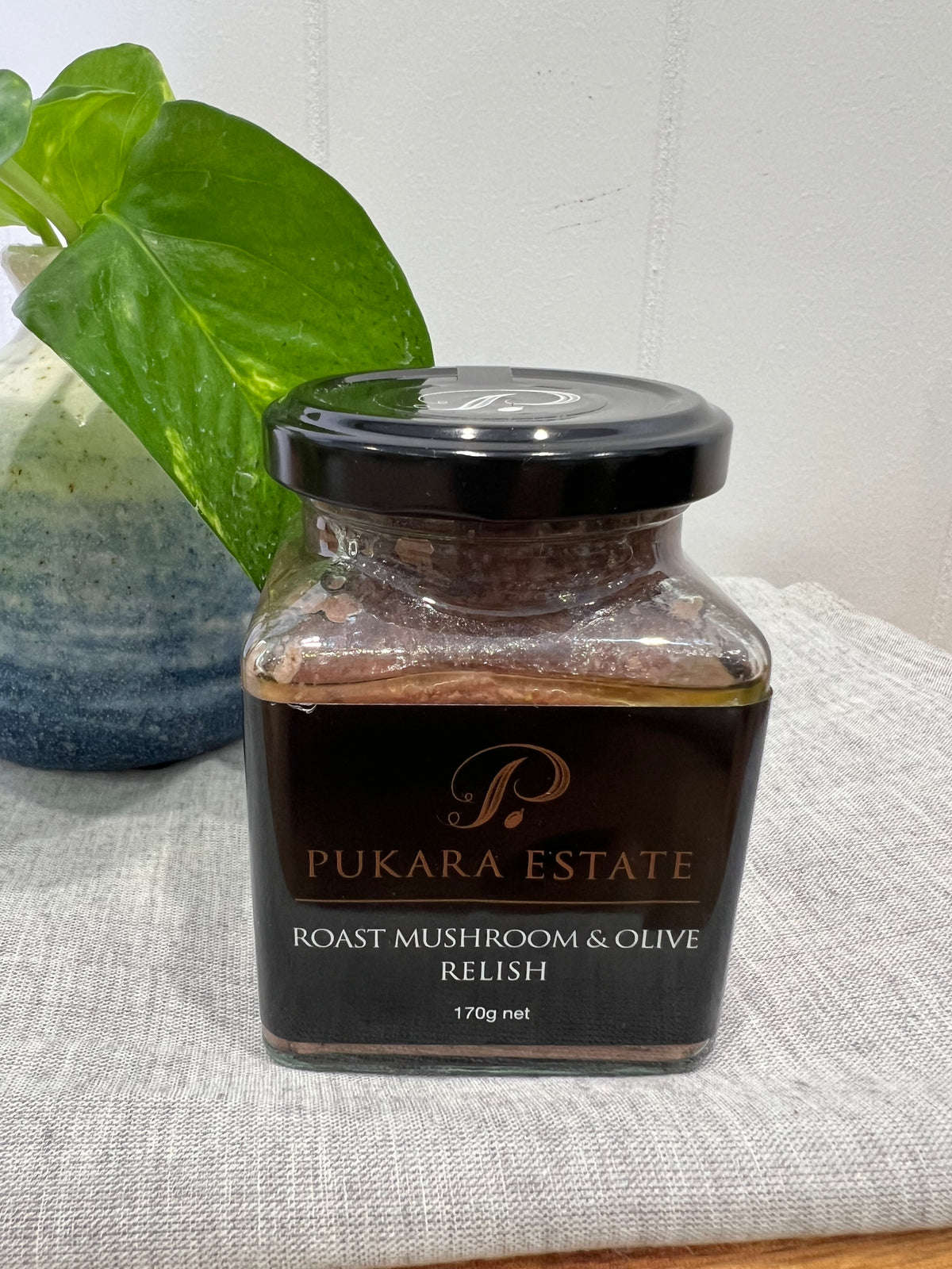 Pukara Estate Roast Mushroom and Olive Relish