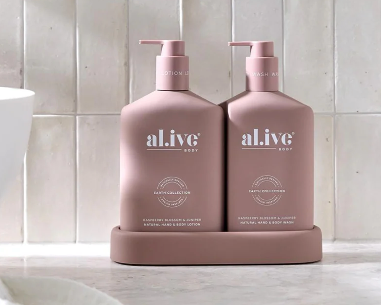Al.ive body wash & lotion Raspberry Blossom and juniper