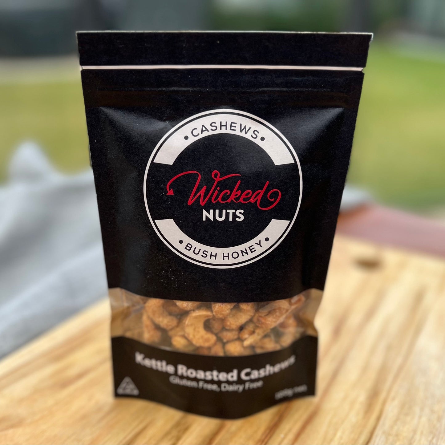 Wicked nuts bush honey roasted cashews