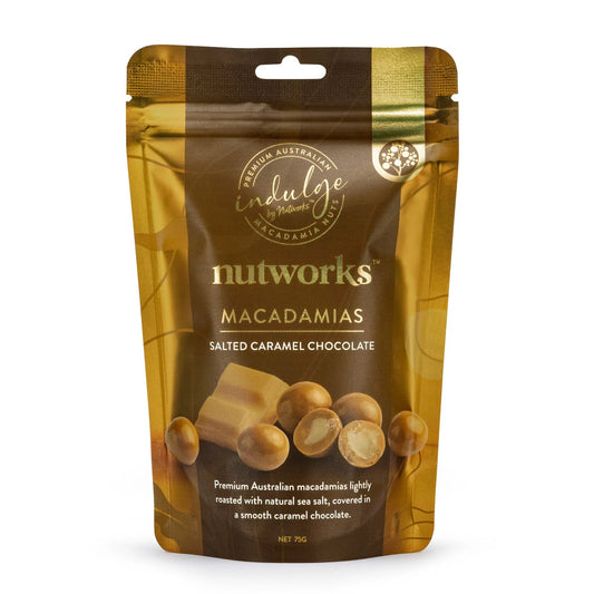 Nutworks Salted Caramel chocolate coated macadamia nuts 75g