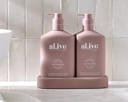 Al.ive body wash & lotion Raspberry Blossom and juniper